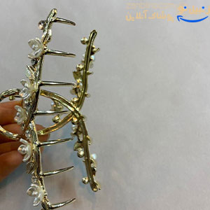کلیپس مو فلزی شاخه و شکوفه کلیپس مو فلزی شاخه و شکوفه